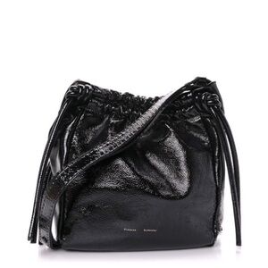 PROENZA SCHOULER
Crinkled Patent Calfskin Drawstring Pouch - Black - NWT